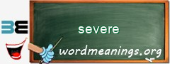 WordMeaning blackboard for severe